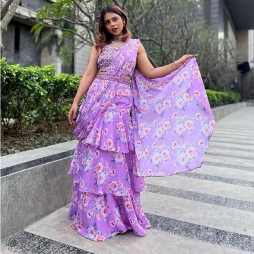 LEHENGA - (M) Purple Indian Lehenga and Choli for Indian Weddings - Never worn